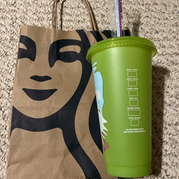 NEW! Starbucks Summer 2024 UV Color Changing Reusable Cold Cup With Straw 24 oz - Picture 5 of 8